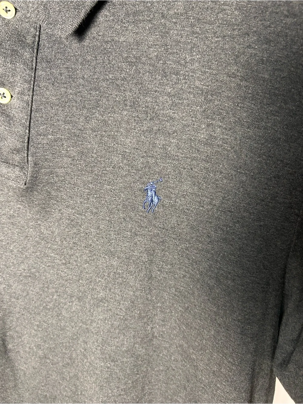 Polo by Ralph Lauren Charcoal Polo with Blue Pony